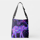 Elephant Flowers Crossbody Tas (Voorkant)