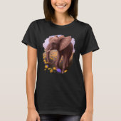 Elephant Flowers Cute Painting Flower Elephant 5 T-shirt (Voorkant)