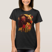 Elephant Flowers Cute Painting Flower Elephant 6 T-shirt (Voorkant)