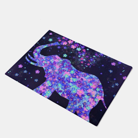 Elephant Flowers Doormat Spring Joy Deurmat (Schuin)