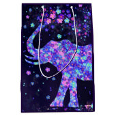 Elephant Flowers Gift Bag Medium Cadeauzakje (Voorkant)