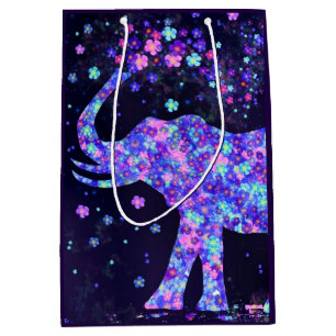 Elephant Flowers Gift Bag Medium Cadeauzakje