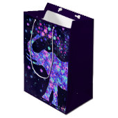 Elephant Flowers Gift Bag Medium Cadeauzakje (Voorkant Gekanteld)