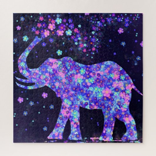 Elephant Flowers - Mooi Legpuzzel (Verticaal)