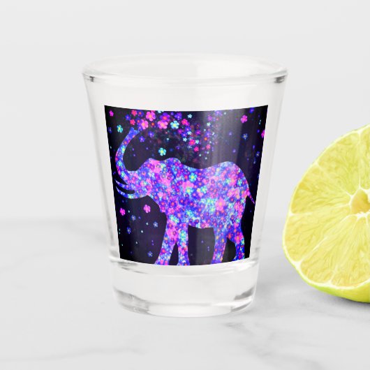 Elephant Flowers Shot Glass Spring Glas (Voorkant)