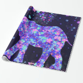 Elephant Flowers - voeg uw Afbeelding/tekst/naam t Cadeaupapier (Uitgerold)