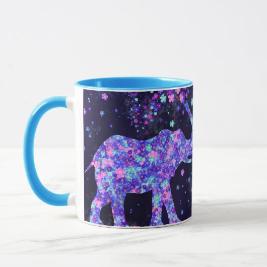 Elephant Flowers - voeg uw Afbeelding/tekst/naam t Mok (Links)