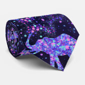 Elephant Flowers - voeg uw Afbeelding/tekst/naam t Stropdas (Opgerold)