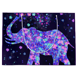 Elephant Flowers - voeg uw foto / tekst / naam toe Groot Cadeauzakje