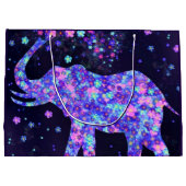 Elephant Flowers - voeg uw foto / tekst / naam toe Groot Cadeauzakje (Achterkant)