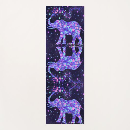 Elephant Flowers Yoga Mat Spring (Voorkant)