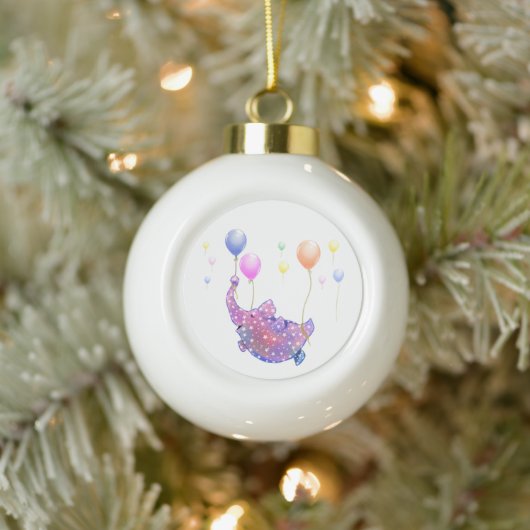 Elephant Flying Ornament met Balloons (Boom)