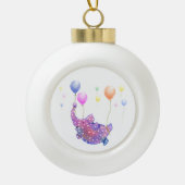 Elephant Flying Ornament met Balloons (Voorkant)