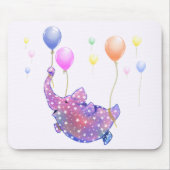 Elephant Flying with Colorful Balloons Muismat (Voorkant)