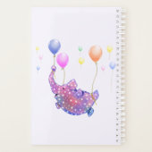 Elephant Flying with Colorful Balloons Planner (Achterkant)