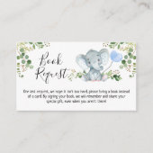 Elephant Foliage Baby shower Book Request Informatiekaartje (Voorkant)