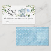 Elephant Foliage Baby shower Diaper Raffle Informatiekaartje (Voorkant / Achterkant)