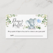 Elephant Foliage Baby shower Diaper Raffle Informatiekaartje (Voorkant)