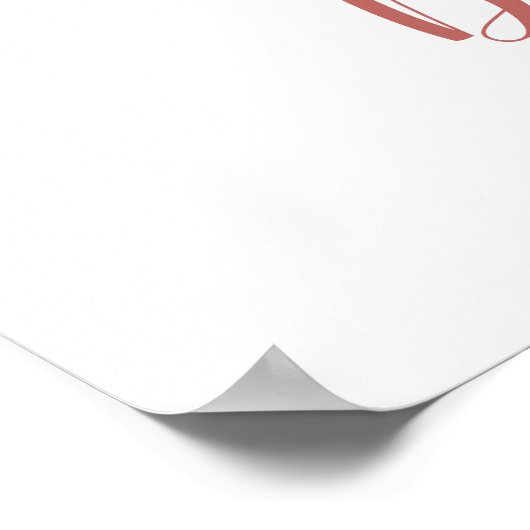 Elephant Foliage Peach Welcome Baby shower Poster (Hoek)