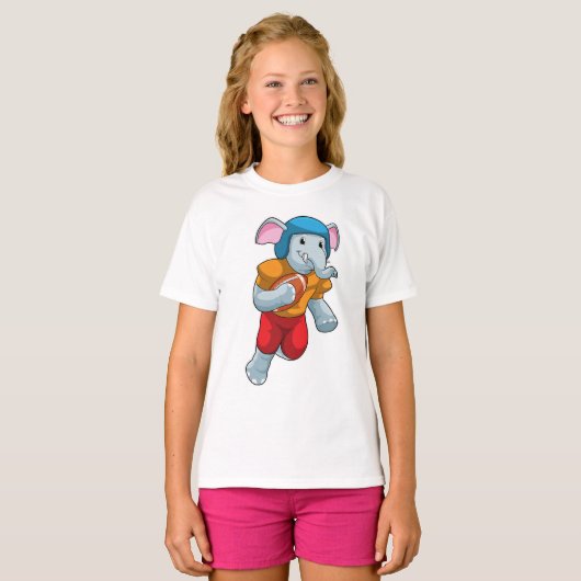 Elephant Football Sports T-shirt (Voorkant volledig)