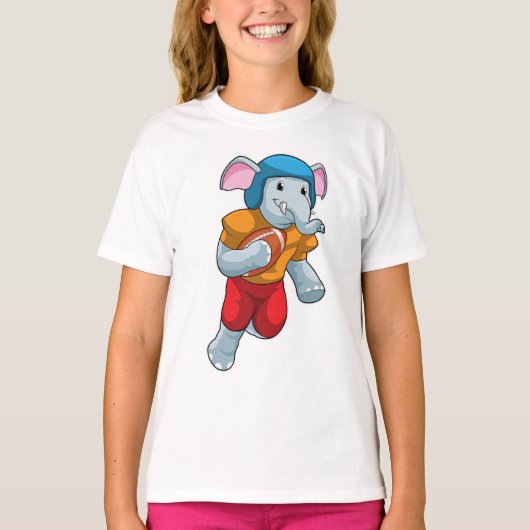 Elephant Football Sports T-shirt (Voorkant)