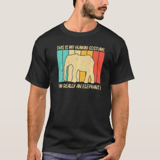 Elephant For Men Women Indian Elephant Mammoth Vin T-shirt