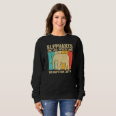 Elephant For Men Women Indian Elephant Mammoth Vin Trui (Voorkant volledig)