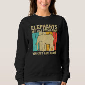 Elephant For Men Women Indian Elephant Mammoth Vin Trui (Voorkant)