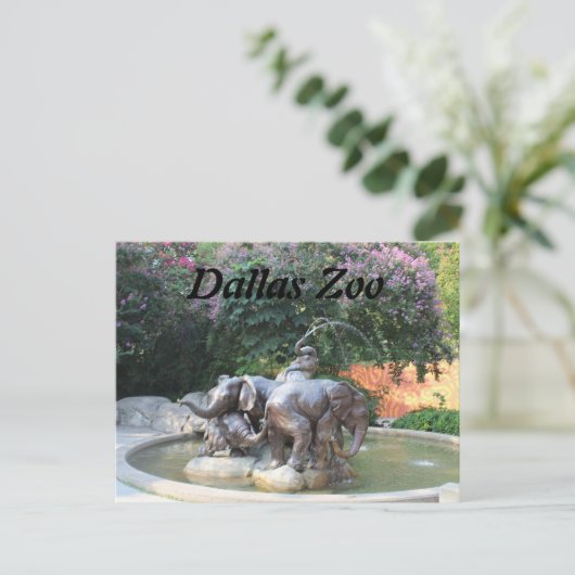 Elephant Fountain Briefkaart (Staand voorkant)
