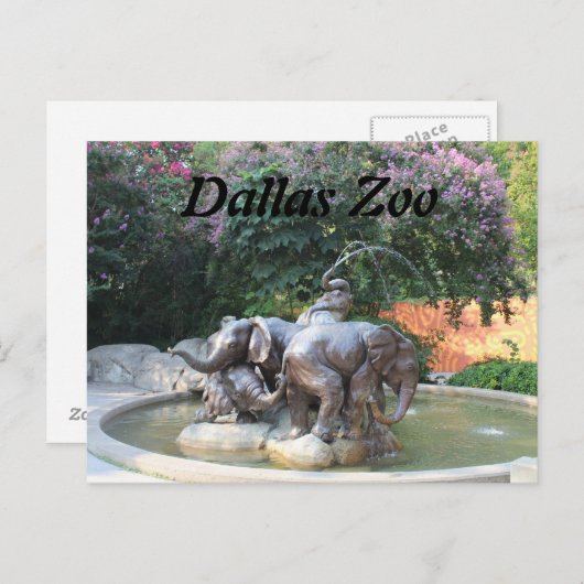 Elephant Fountain Briefkaart (Voorkant / Achterkant)