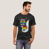 Elephant Free Mom Hugs Rainbow LGBTQ LGBT Pride Mo T-shirt (Voorkant volledig)