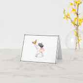 Elephant French Gender Neutral Baby shower Kaart (Gele Bloem)