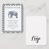 Elephant Friendship Gift - Special Friend keepbeho Visitekaartje (Voorkant / Achterkant)