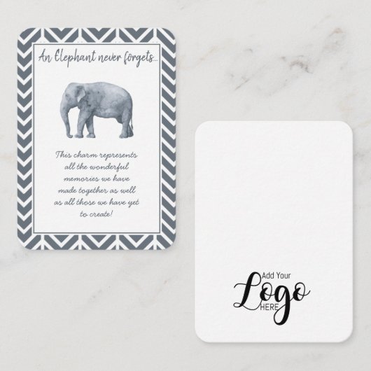Elephant Friendship Gift - Special Friend keepbeho Visitekaartje (Voorkant / Achterkant)