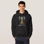 Elephant Funny Autism Awarenes Hoodie (Voorkant volledig)