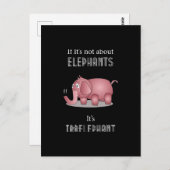 Elephant Funny Quote Briefkaart (Voorkant / Achterkant)