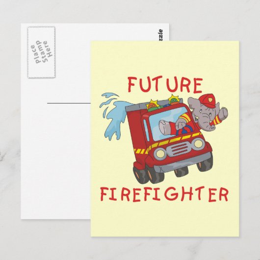 Elephant Future Firefighter Tshirts and Gifts Briefkaart (Voorkant / Achterkant)