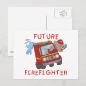 Elephant Future Firefighter Tshirts and Gifts Briefkaart (Voorkant / Achterkant)