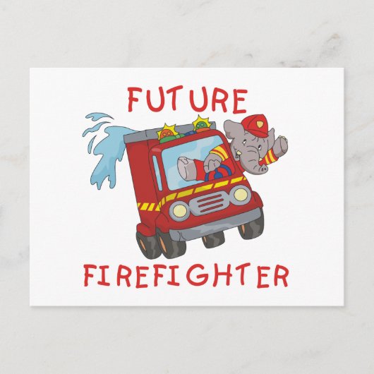 Elephant Future Firefighter Tshirts and Gifts Briefkaart (Voorkant)