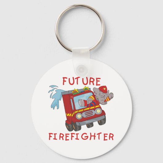 Elephant Future Firefighter Tshirts and Gifts Sleutelhanger (Voorkant)