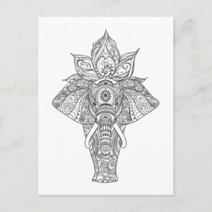 Elephant geïnspireerd briefkaart