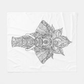 Elephant geïnspireerd fleece deken (Voorkant (Horizontaal))