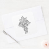 Elephant geïnspireerd vierkante sticker (Envelop)