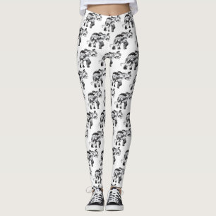 Elephant gemaakt van grijze legercamouflage leggings