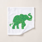 Elephant gemaakt van Shamrocks Bad Handdoek (Wasdoekje)