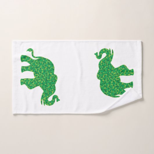 Elephant gemaakt van Shamrocks Bad Handdoek (Handdoek)