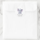 Elephant Gender Neutral Baby shower Bedankt Ronde Sticker (Tas)
