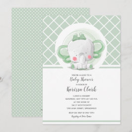 Elephant Gender Neutral Baby Shower Invitaties