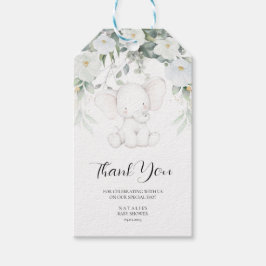Elephant Gender Neutral Bedankt Cadeaulabel