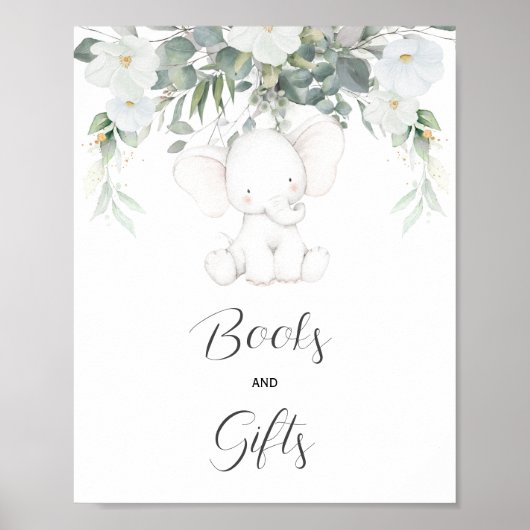 Elephant Gender Neutral Books and Gifts Poster (Voorkant)